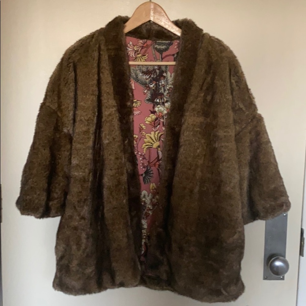 Reversible faux fur jacket
